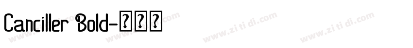 Canciller Bold字体转换 Canciller Bold字体转换